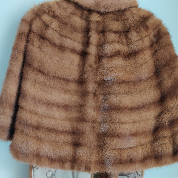 Vintage Hazelnut Mink Fur Stole Cape - Picture 8 of 16
